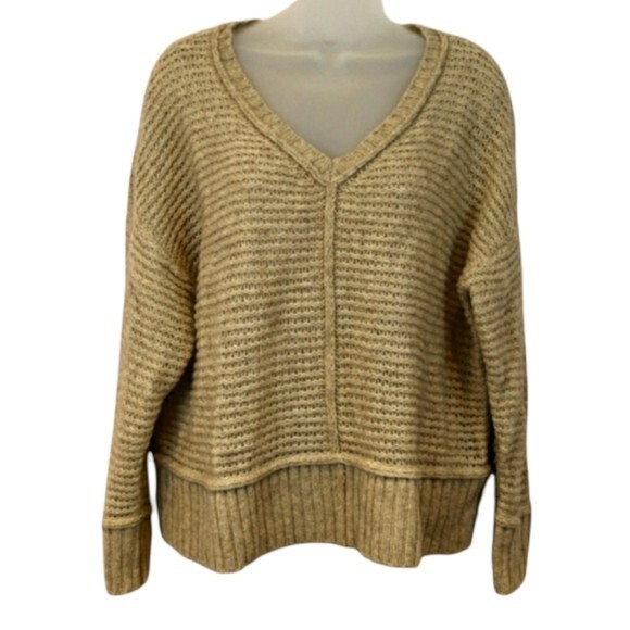 Eileen Fisher Brown Chunky Knit Pullover Sweater 50% Yak 50% Wool LG - Picture 2 of 13